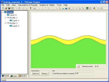 When you select a grating item