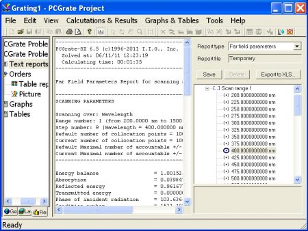 Here you can work with textual representation of the results.