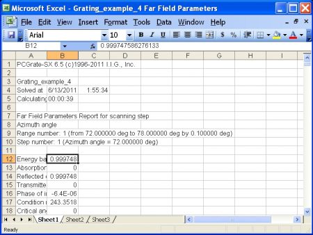 The 'Export full report to XLS' item is used to export full text reports to 'xls' format files.