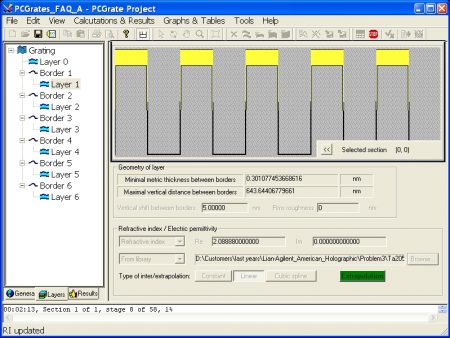 The answer how to build the multi-layer lamellar grating using the 'Resonance' mode (v.6.1) or the 'Penetrating' solver (v.6.6).
